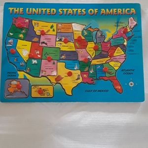 Wooden Toy U.S. States Puzzle